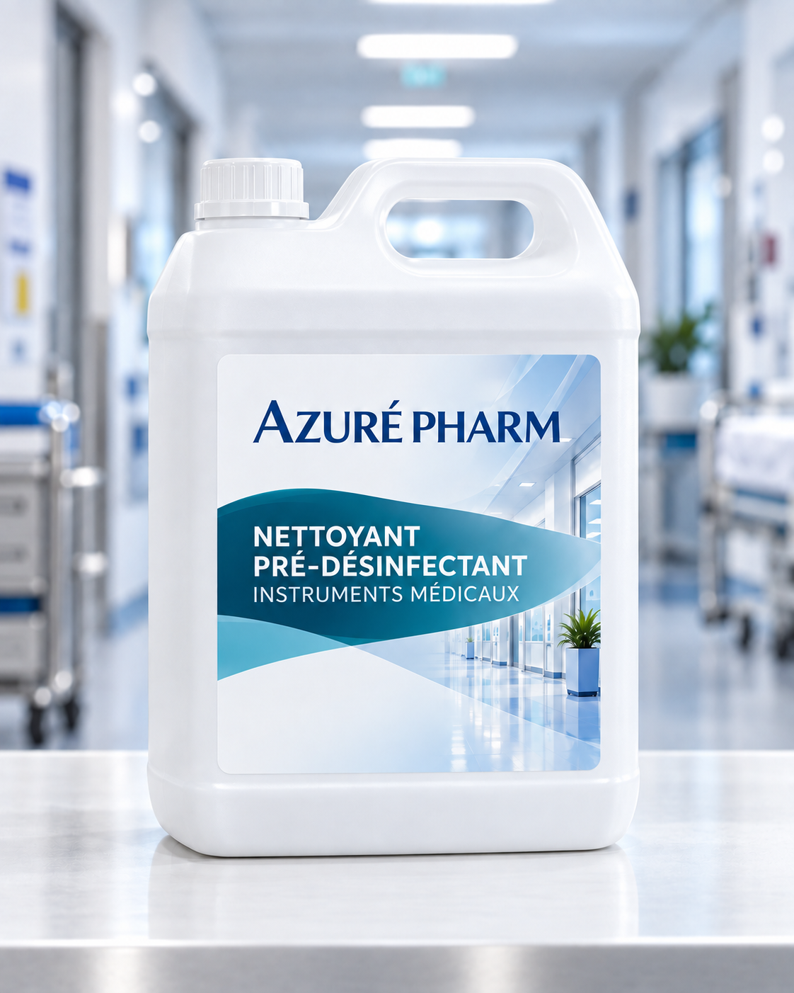 Bidon Azuré Pharm pour instruments médicaux
